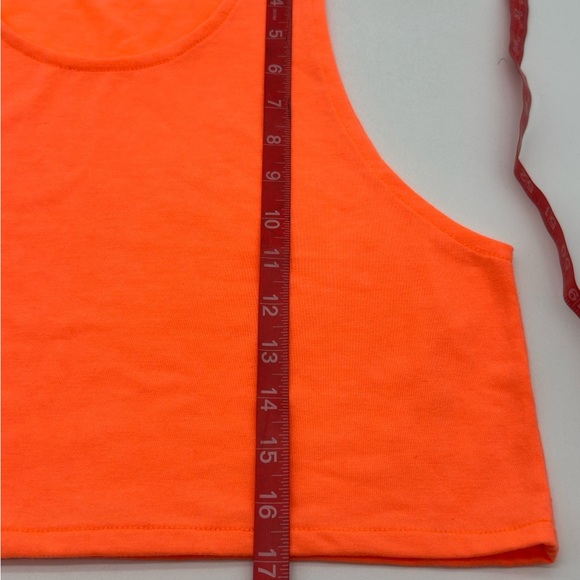 Men’s Neon Orange Crop Top Tank Top size small - Picture 4 of 4
